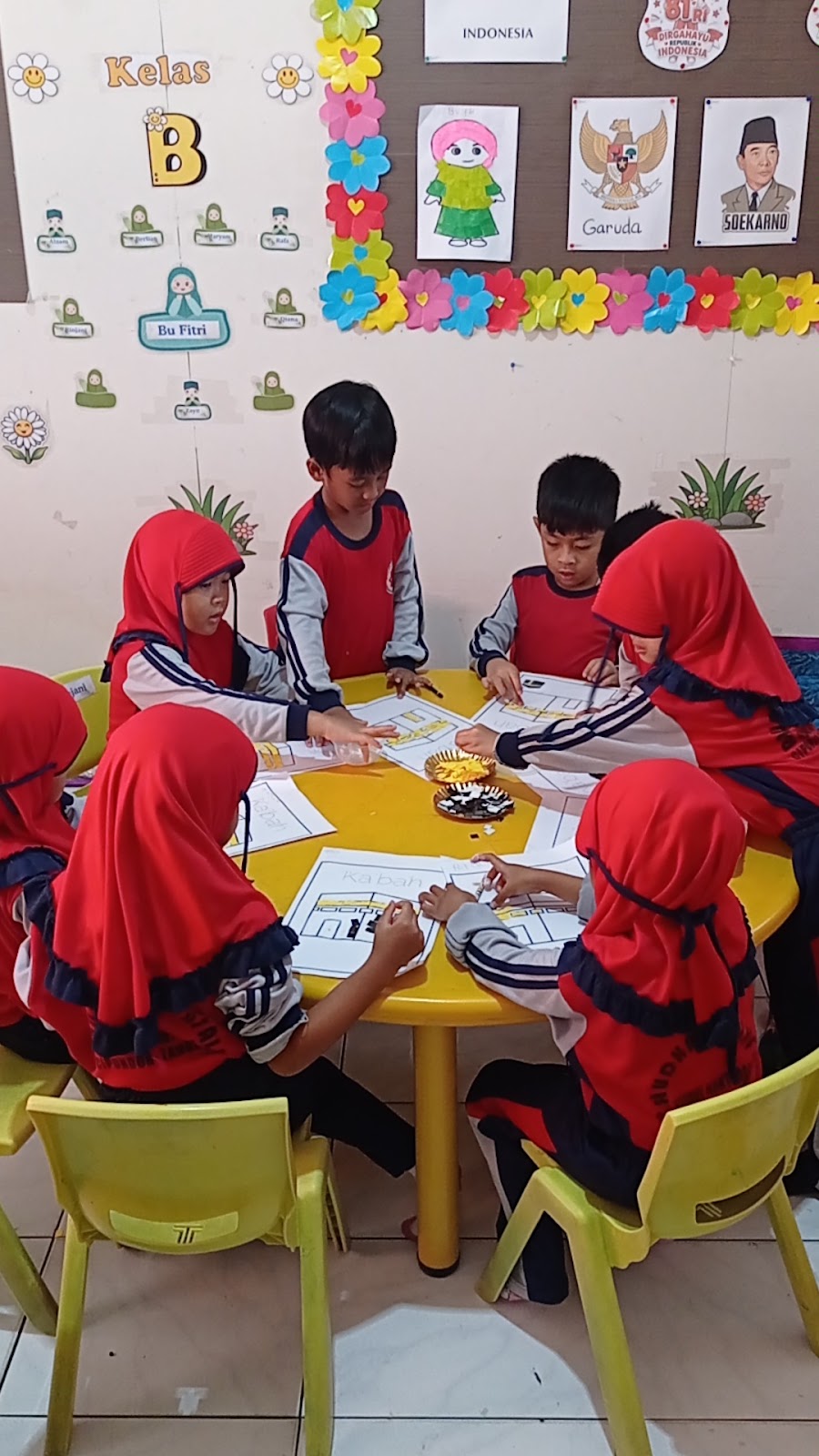Kegiatan anak pada level Kelompok B